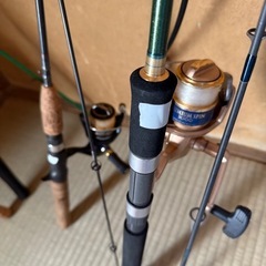 釣竿リール付きの画像