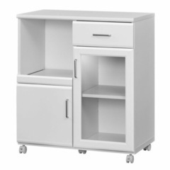カウンターワゴン  レンジ台 白 コンセント付の画像