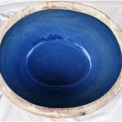 睡蓮鉢　メダカ鉢　金魚鉢　陶器　ビオトープ　大鉢　植木鉢　魚　置物　オブジェ　時代物　レトロ　壺　古民家　アンティークの画像