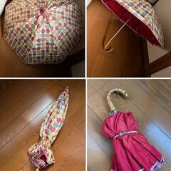 値下げ中！ハンドメイド日傘*折りたたみ*和風レトロ*布製