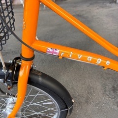 20インチ　自転車　オレンジの画像