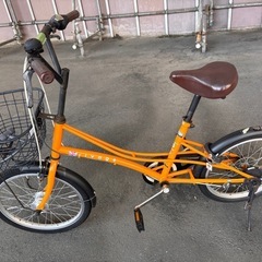 20インチ　自転車　オレンジの画像