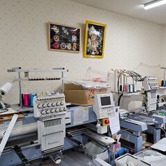 パート募集　機械での刺繍作業、経験なしでもできます
