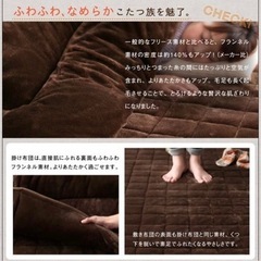 省スペースこたつ掛け・敷き布団2点セット の画像