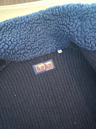 ハリウッドランチマーケット圧縮ニットジャケット blueblueセーター