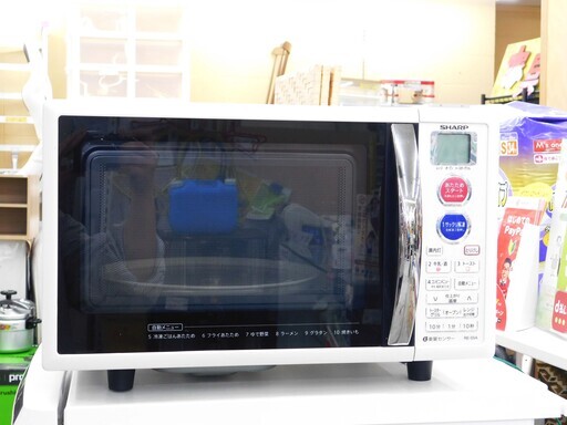 売約済！【恵庭】シャープ　電子レンジ　RE-S5A-W　2013年製　ターンテーブル　オーブン・トースター機能付き　中古品　PayPay支払いOK！