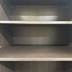 ジモティ来店特価!!　食器棚　ダークブラウン　　J-2501155の画像