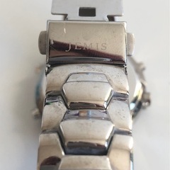M【中古品】【現状品】JEMIS ジェミス seiko ブラック文字盤 メンズ 腕時計の画像