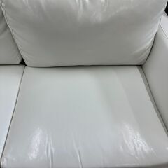 ジモティ来店特価!!　2人がけソファー　　ホワイト　　J-2501164の画像