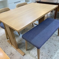 【愛品館 江戸川店】ベンチダイニングテーブル4点セット tac Interior（タックインテリア）の画像