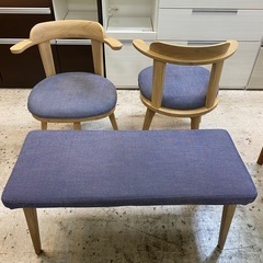 【愛品館 江戸川店】ベンチダイニングテーブル4点セット tac Interior（タックインテリア）の画像