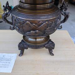 【引取先決まりました！】 銅製 花器 薄端 水盤 華道具 花入れ 生け花 置物の画像
