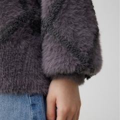 【新品タグ付】シャギーチェックニットトップスの画像