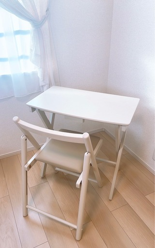 美品 ニトリ 折りたたみデスク＆チェア 67 PL020 定価14990円(税込)