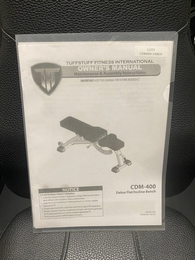 TUFFSTUFF タフスタッフ　インクラインベンチ　マルチパーパスベンチ　トレーニング