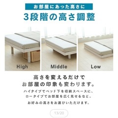 ベッドフレーム+マットレスの画像