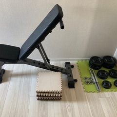 【引取り】ダンベル30kg×2・可変ベンチ台の画像