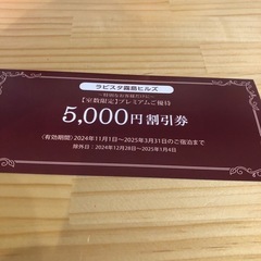 ラビスタ霧島ヒルズ　　割引券2枚