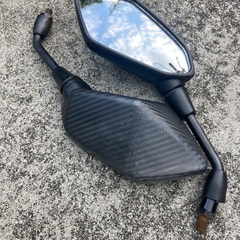 カーボン風バイクミラー10mm正ネジ