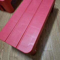 【あげます】　サンカ デコラステップ 踏み台 昇降ステップ台 レッド　ワイド (幅59×奥行28×高さ20cm)）の画像