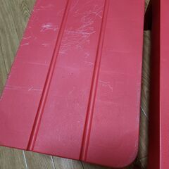 【あげます】　サンカ デコラステップ 踏み台 昇降ステップ台 レッド　ワイド (幅59×奥行28×高さ20cm)）の画像