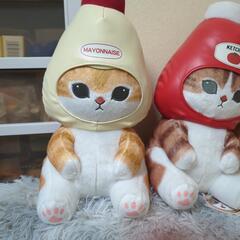 取引中猫のぬいぐるみ３匹