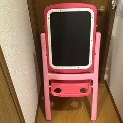 【中古品】ピンク 黒板 ホワイトボード マグネット付き