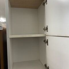 棚　No.1053　ホワイト　扉付き収納　【リサイクルショップどりーむ荒田店】の画像