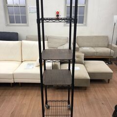 スチールラック ラック 棚 4段 収納棚 約 幅44×奥行39×高さ164cm キャスター付き💳自社配送時🌟代引き可💳※現金、クレジット、スマホ決済対応※の画像