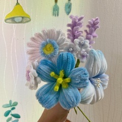 モールフラワー💐水色紫