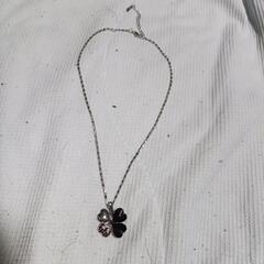 ≒j→→→m17-30/★幸運の四葉アメジスト紫水晶 ダイヤプラチナ仕上 925シルバーネックレス誕生日プレゼント旅行冬秋連休ギフト国内発送の画像