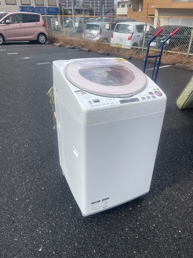 北九州市内配送無料　保証付き  ES-TX850-P 縦型洗濯乾燥機 ピンク系 [洗濯8.0kg /乾燥4.5kg /ヒーター乾燥 /