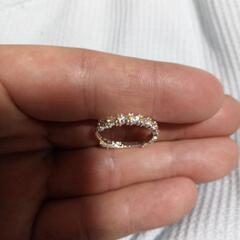 ≒j→→→m17-30/★黄金の華フリーサイズ 花冠デイジー プラチナ仕上 925シルバーリング 誕生日プレゼント旅行連休冬聖夜ギフト国内発送の画像