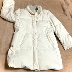 ダウンジャケット★ホワイト★ダウン80％フェザー20％