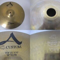 G∝172 シンバル Zildjian A.Custom HiHats 14/36cm ペア ジルジャン ハイハット検：ドラム 打楽器の画像