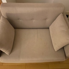 折りたたみソファベッド　ピンクベージュの画像