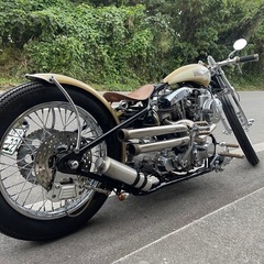 1975ショベルヘッド　グースネック　ハーレー　の画像