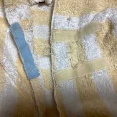 大型犬用　犬　バスローブ　マジックテープ　お風呂　シャンプー　タオル地　Lサイズの画像