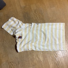 大型犬用　犬　バスローブ　マジックテープ　お風呂　シャンプー　タオル地　Lサイズの画像