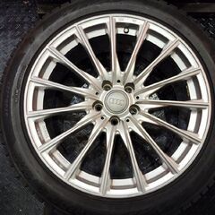 【BS BLIZZAK VRX2 245/45R19 98Q】スタッドレス【ユーロテック 19インチ 8J5HPCD112+43 】audi純正キャップ バリ溝 audi/A6等　(VTH112)の画像