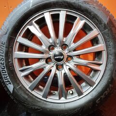 【BS BLIZZAK VRX3 185/60R15】スタッドレス【SIBILLA NEXT W5 15インチ 6J5HPCD100+40】21年製 バリ溝 170系シエンタ等　(VTG900)の画像