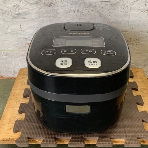 【SHARP】シャープ ジャー炊飯器 KS-IC5-B 2017年製 炊飯器 3号炊き ブラック 一人暮らし 新生活 マイコン炊飯器 動作確認済 中古 Y0837
