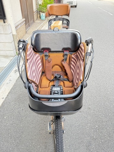 大阪府　ブリヂストン　電動アシスト自転車 チャイルドシート付き ブラウン 大阪府 ブリヂストン 電動アシスト自転車 チャイルドシート付き