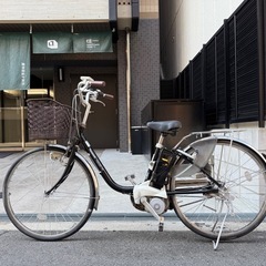 大阪府 パナソニック 電動アシスト自転車 シルバー バッテリー8.9ah