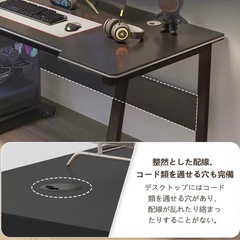 パソコンデスク！！シンプル 机 pcデスク 在宅ワークデスク　ブラック 80cm！！　の画像