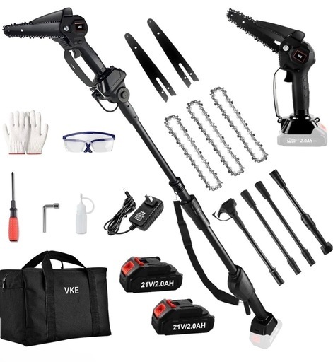 高枝切り電動チェーンソー 230cm バッテリー2個付き　充電式 コードレス！！