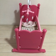 おままごと　ベビーベット　ピンク　you & me の画像