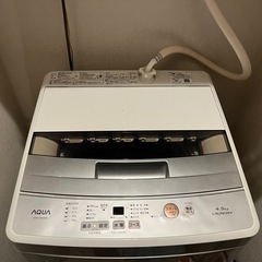 全自動洗濯機　AQUA AQW-S45G(W)   2月1日まで の画像