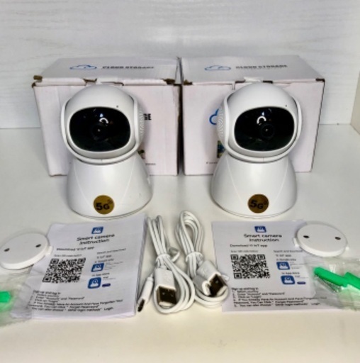 【059】新品2台 YIIYRY 1080p HD 2MP 屋内 5G Wi-Fi スマートカメラ