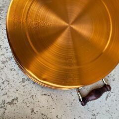 銅製鍋 打ち出し 茶碗蒸し器 調理器具 キッチン お鍋 昭和レトロ 純銅ガラス蓋の画像